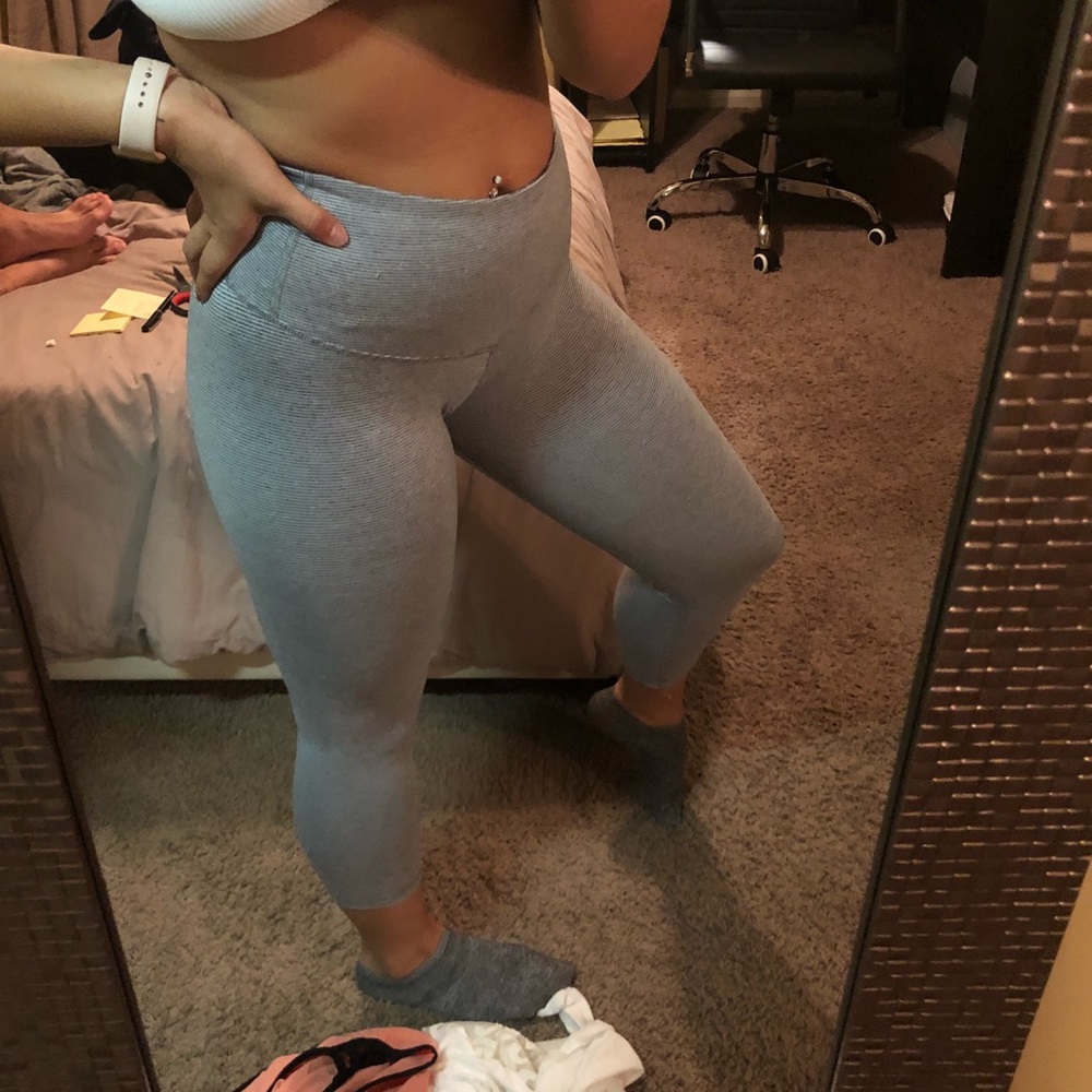 Striped casual or workout leggings